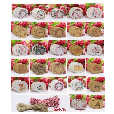Creative and cute Christmas decoration small hanging cards, gift box accessories, small labels, cross-border supply