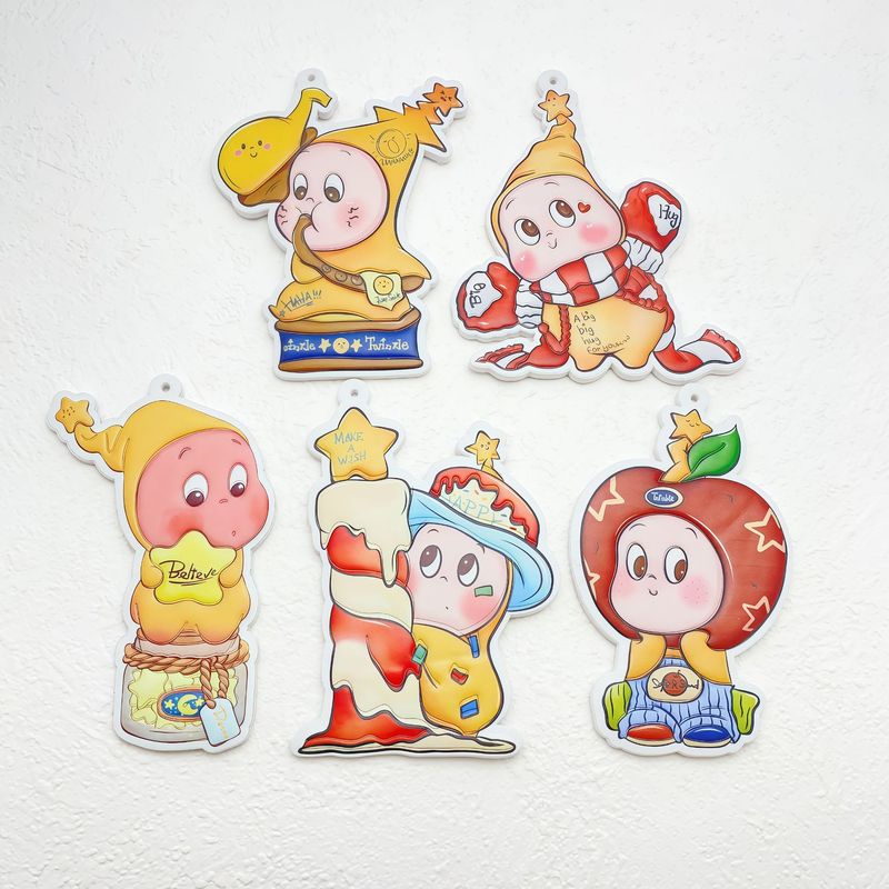 miu系韩版卡通可爱皮革星星人小挂件DIY手机链包挂钥匙扣饰品配件|undefined
