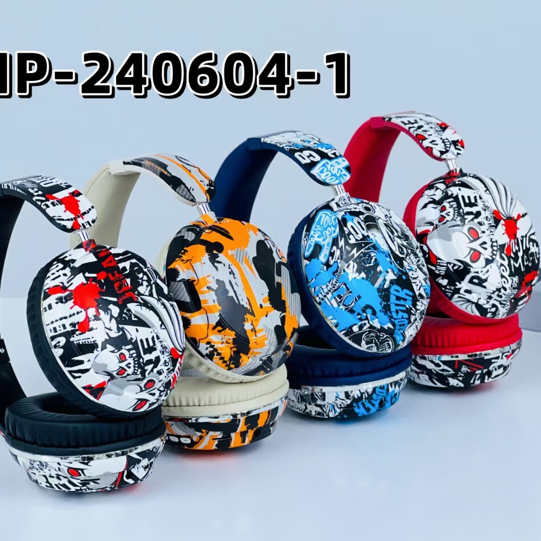 Comercio exterior nuevo BT500 venta caliente de comercio electrónico graffiti auriculares inalámbricos bluetooth deportivos pesados auriculares de bajo directo fábrica