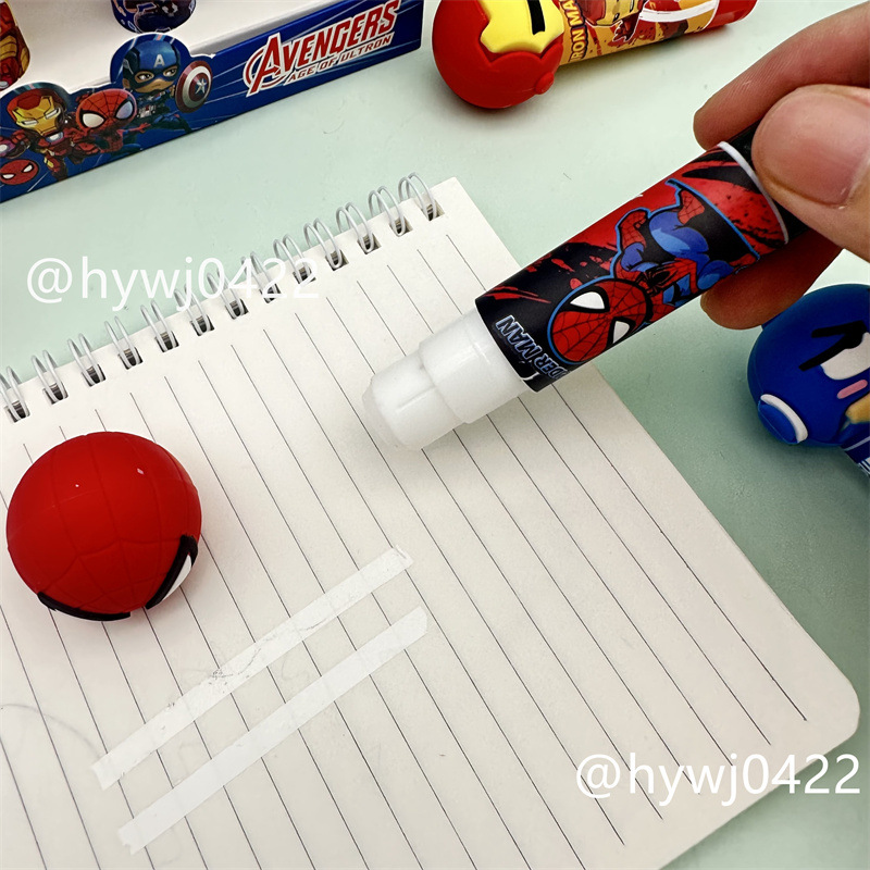 Marvel heroes modelado pegamento sólido de gran capacidad para estudiantes de primaria dibujos animados adorables Spiderman Iron Man niños.