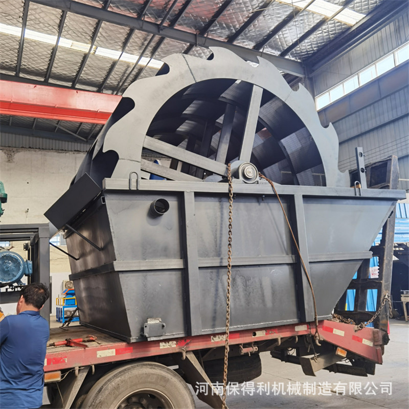 水车轮式洗砂机 双排三排洗石机 大型轮式洗砂机