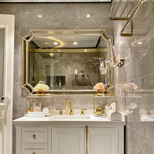 欧式浴室镜卫生间法式防雾卫浴镜洗手间美式厕所智能镜挂墙式