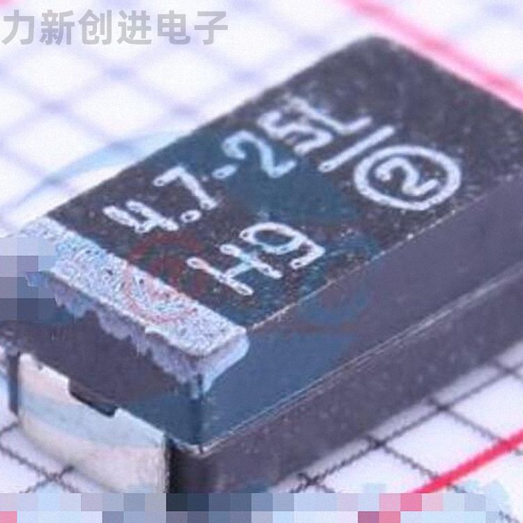 293D475X9025C2TE3描述4.7uF(475) ±10% 25V 钽电容
