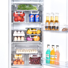 日式冰箱收納冷藏透明收納盒食品級PET材質食物果蔬瀝水塑料盒