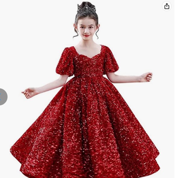 Robe de soirée élégante avec jupe tutu pour filles, idéale pour les défilés de mode et les spectacles. Robe de princesse pour enfants plus âgés._voghion.com