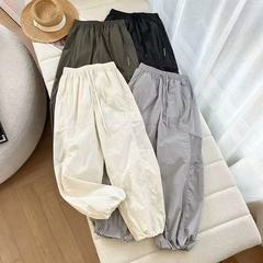 女性！大工場の注文！春夏レディースウエストゴムアイスシルクメッシュ通気性速乾オーバーオール傘パンツトレンディ