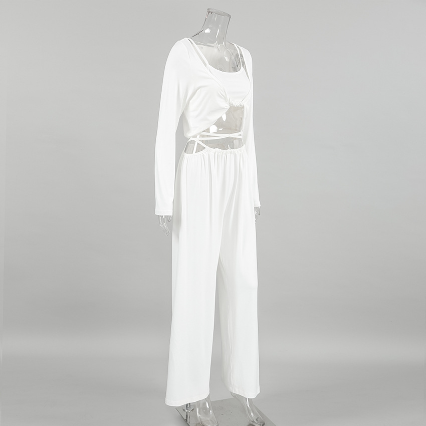 Damen Schlafanzug Set Aus Modal 3 Teilig Mit Langarm Und Hose_voghion.com