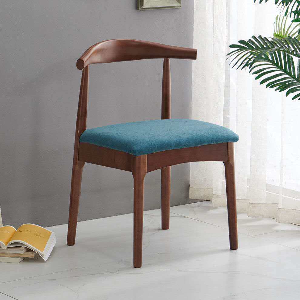 Solid wood horn chair back chair modern simple dining chair chair home negotiation stool guest room leisure desk chair
