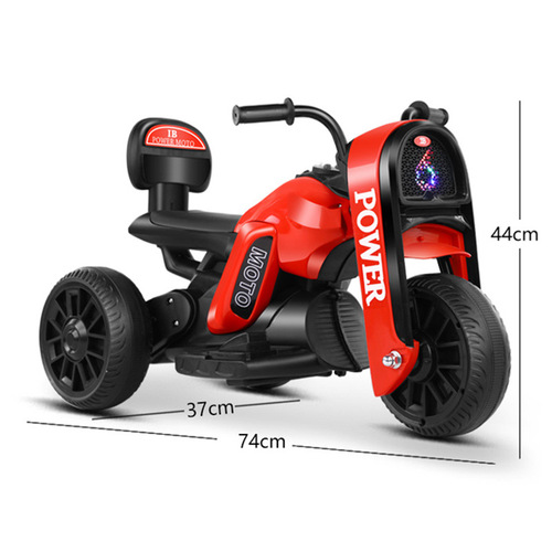 Children's Electric Motorcycle for Boys and Girls, Baby Charging Remote Three-Wheeled Car with Music and Lights, Toy Bike Wholesale