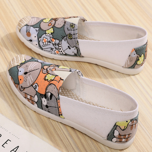 Beijing old cloth shoes women's non-slip soft-soled canvas shoes comfortable and casual slip-on daily household versatile shoes