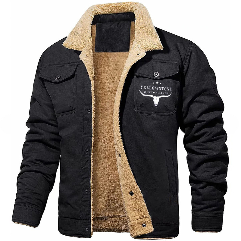 2025 Cross-Border Autumn and Winter New Men's Jacket with Fleece Cotton Workwear Casual Jacket Men's Coat Factory 2025 Cross-Border Autumn and Winter New Men's Jacket with Fleece Cotton Workwear Casual Jacket Men's Coat Factory