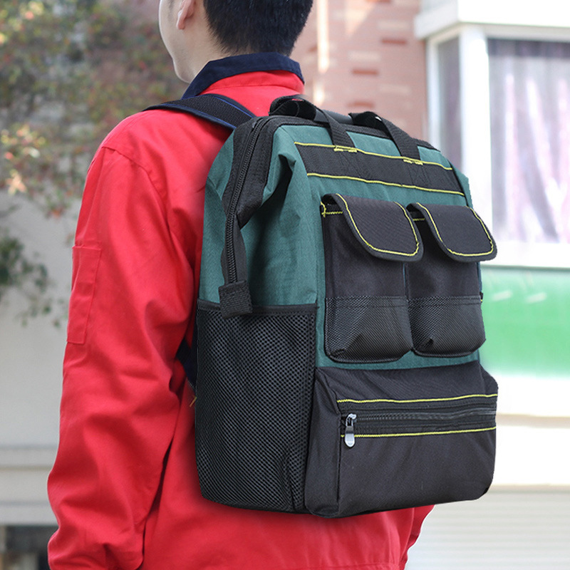 Mochila lona herramientas electricista, gran capacidad, resistente, reparación