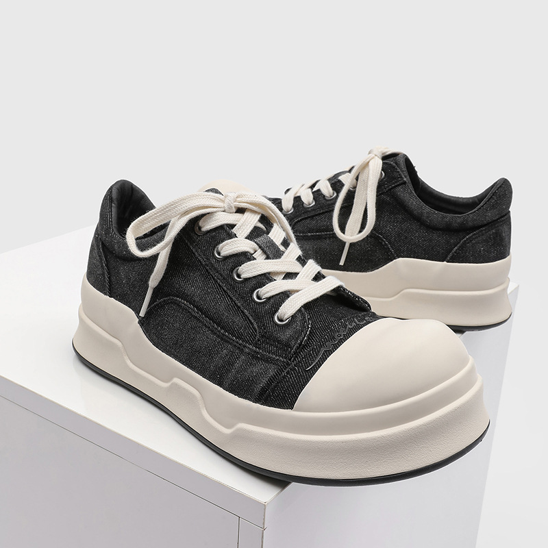Women's Mickey Mouse Platform Shoes Ugly Cute Big Head Casual Height Increasing Spring Canvas X518_voghion.com