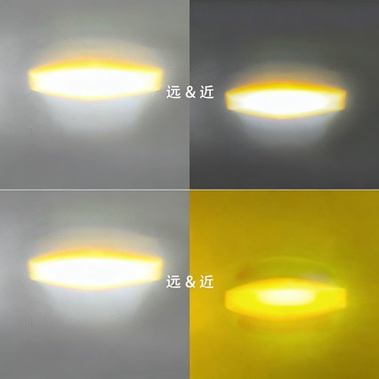 Cross-Border Exclusive Supply of New Car and Motorcycle Headlights H4 H6 P15D Three-Claw Dual-Color Headlights