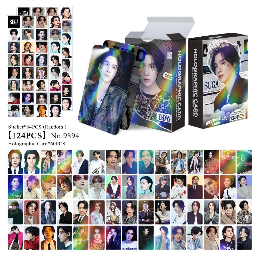 New Model Exclusively for Foreign Trade: 124 Holographic Cards, Total Chain Gidle Str Bptwice Celebrity Merchandise Lomo Small Cards