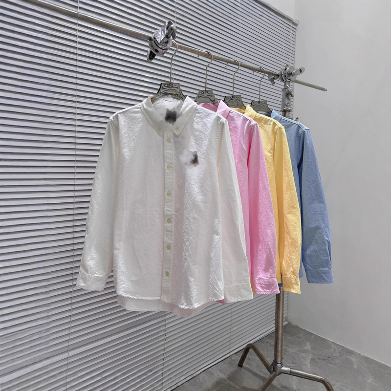 Colorful Pony Embroidery Unisex Oxford Cloth Shirt Couple Versatile Slim Fit Money Style Loose Long-Sleeve Shirt Colorful Pony Embroidery Unisex Oxford Cloth Shirt Couple Versatile Slim Fit Money Style Loose Long-Sleeve Shirt