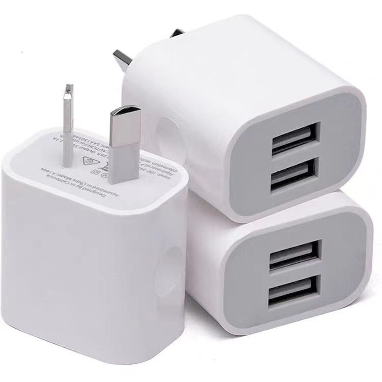 1A is suitable for Apple mobile phone 2A Australian standard charger 6 generation eight foot 5W Australian standard charging head dual port USB adapter 1A is suitable for Apple mobile phone 2A Australian standard charger 6 generation eight foot 5W Australian standard charging head dual port USB adapter