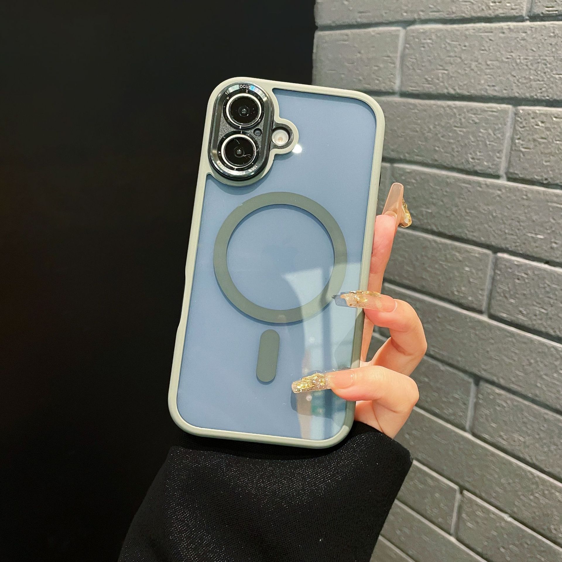 Escudo fino simple y transparente con succión magnética para iPhone14 Apple 16ProMax funda para teléfono móvil 15 pareja 13 duro 16