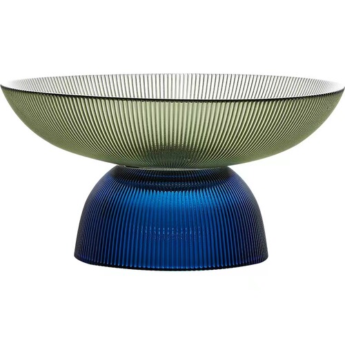 Crystal glass fruit plate living room home coffee table modern simple salad bowl snack candy plate snack basin
