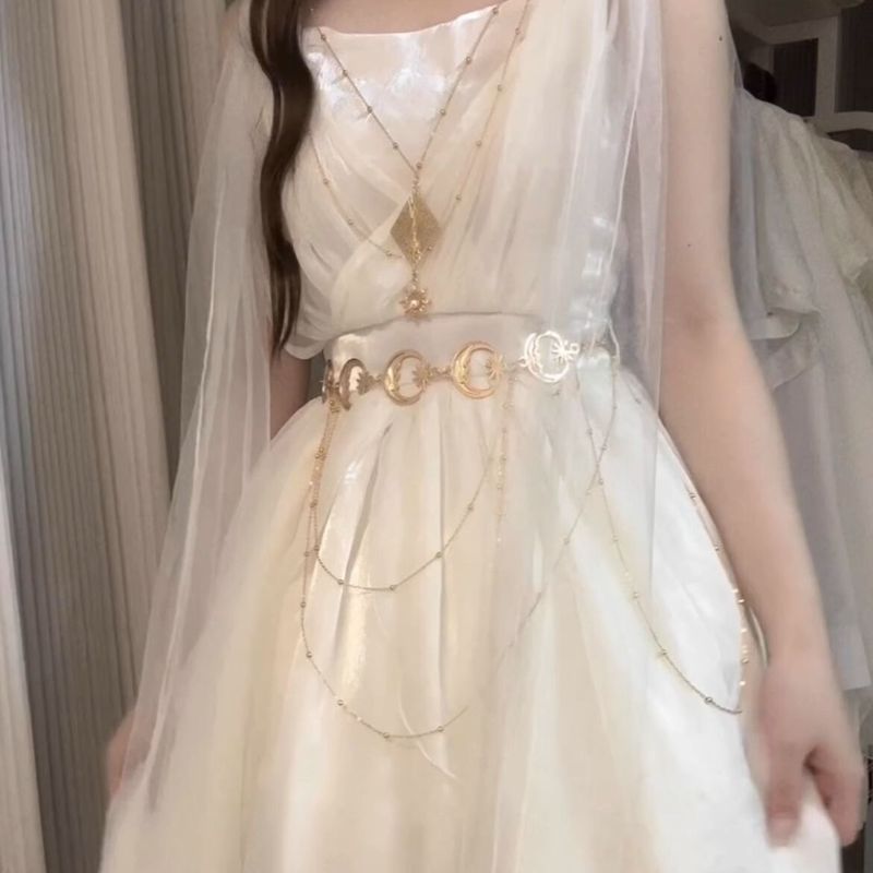 神使希腊风神女流浪风lolita汉元素仙气连衣裙希腊女神裙宫廷风|undefined