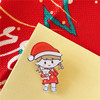 Cartoon Christmas small bell, brooch, badge, accessory for elementary school students, Birthday gift