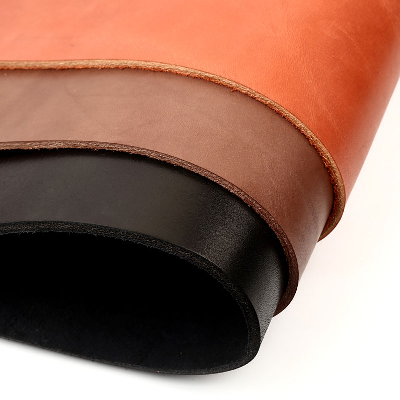 4毫米厚植鞣革硬挺头层牛皮皮料黑色棕色皮雕刀鞘真皮桌垫黄牛皮