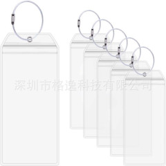 深センメーカー現物20*7㎝荷物ラベル縦型透明シール防水証明書カードセット胸札船札