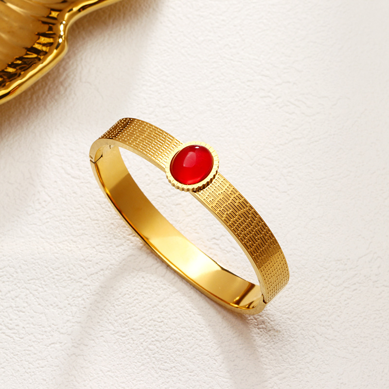 49 루비 팔찌 골드