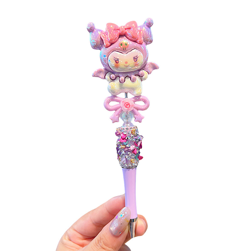 Kolomi bolígrafo giratorio dibujos animados para niños bolígrafo de papelería bolígrafo para estudiantes especial para niñas preguntas de prueba bolígrafo neutro