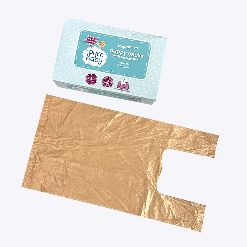 彩色便携加厚垃圾袋一次性尿不湿袋子超薄香味尿布厚实跨境专供