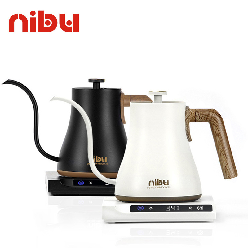 Nibu Temperature-Controlled Coffee Hand Brewing Pot Competitive Version Constant Temperature Coffee Brewing Pot Thin Mouth Hand Brewing Coffee Pot 600ml