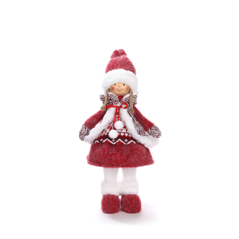 クロスボーダー新しいクリスマス人形クリスマス装飾雪だるま伸縮人形ニットヘラジカ顔のない老人かわいい装飾品|undefined