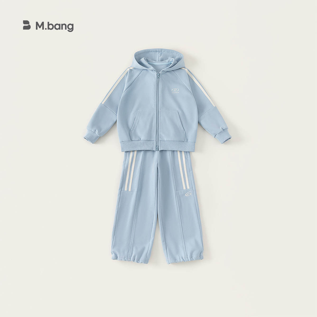 Yubao ropa infantil primavera traje casual bolsillo chaqueta con capuz chaqueta pantalones casuales deportivos de dos piezas image 8