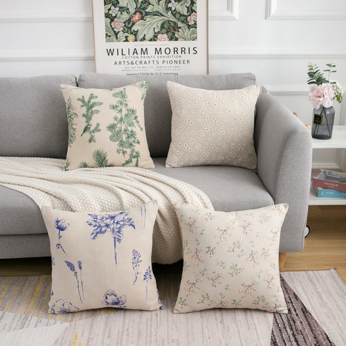 Yimanqiyun pillow cover sofa pillow printed small fresh cushion cover model room pillow does not contain core