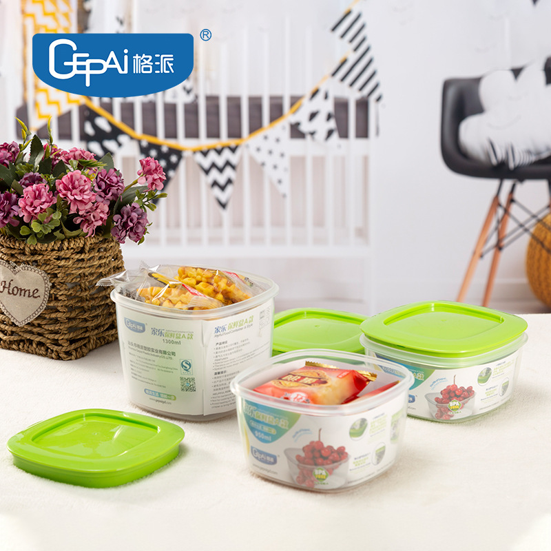 Caja de almacenamiento para refrigerador Gepai, de plástico de calidad alimentaria, drenable, transparente, de doble capa, de gran capacidad, para frutas.