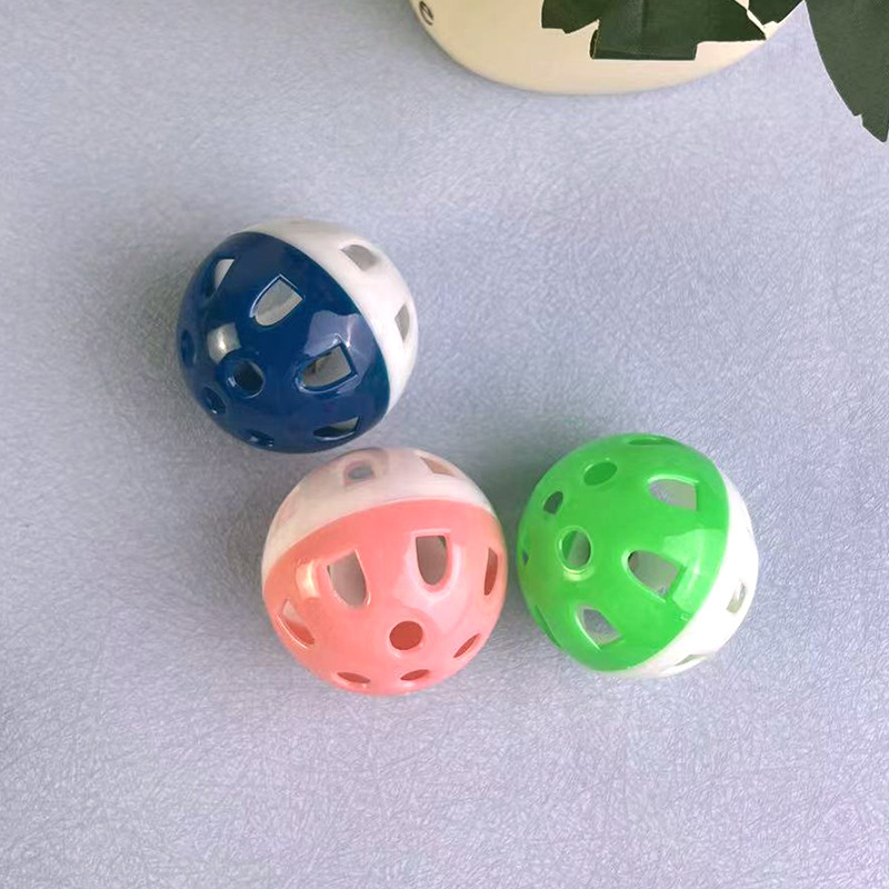 直径5cm 4.5cm 3.8cm透かし彫り猫鈴猫玩具プラスチックボールインタラクティブ玩具ボール大中小ボール|undefined