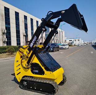 Small skid steer loader crawler miniature forklift full hydraulic walking can be exported multi-functional small space