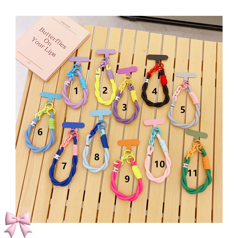 Suitable for Mobile Phone Case Accessories, Decorations, Dopamine Bracelets, Hanging Pendants, Colorful Double-Sided Short Straps, Round Key Chains Suitable for Mobile Phone Case Accessories, Decorations, Dopamine Bracelets, Hanging Pendants, Colorful Double-Sided Short Straps, Round Key Chains