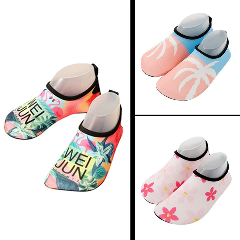 Трансграничные новые родитель-ребенок пляжная обувь противоскользящая мягкая подошва с принтом на открытом воздухе