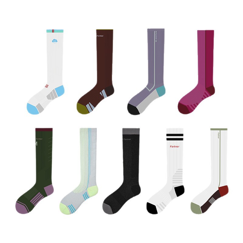 Bádminton calcetines de pantorrilla de presión deportiva profesional femenina, carreras, ciclismo, escalada, salto de cuerda, fitness, calcetines de piernas delgadas potentes