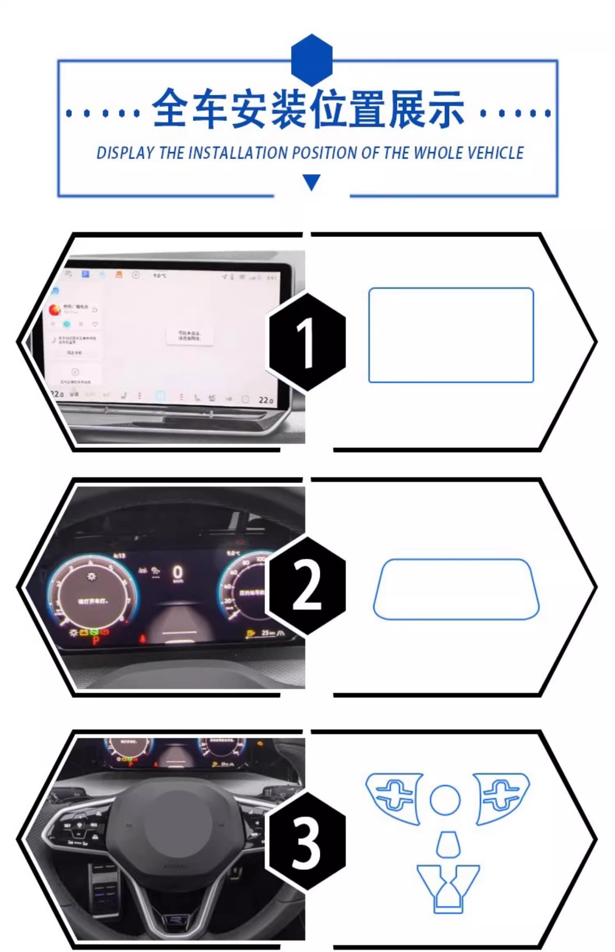 Suitable for 25 Models of Volkswagen Golf 8Th Generation Instrument Panel Navigation Tempered Protective Film Interior Film Center Console Gear Shift Film