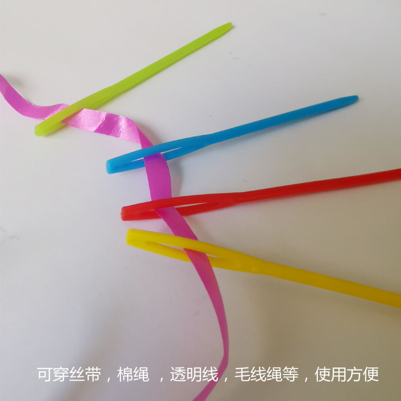 7cm agujas de mano agujas de plástico herramientas de tejido agujas de suéter accesorios de agujas de plástico de bandera de color