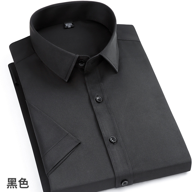 Nueva camisa de manga larga de algodón elástico antiarrugas sin planchar para hombres camisa de negocios de fácil cuidado para hombres en stock al por mayor