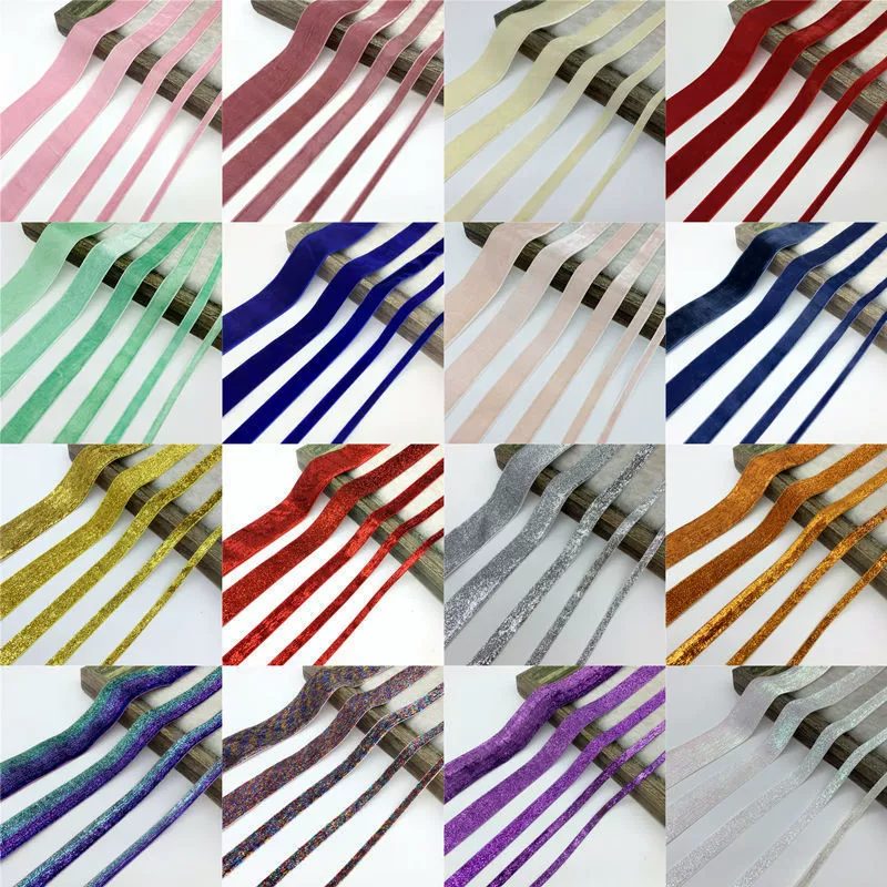 Золотая бархатная кромочная лента 6 мм/10 мм/20 мм односторонняя самодельная цепочка-колье аксессуары для волос материал ручной работы