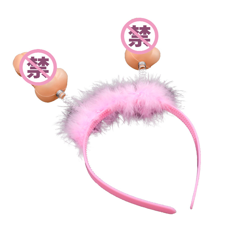 8124a birdie Head Button + feather (rosa con resorte)