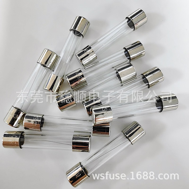 6.3*30 安规玻璃电流保险丝管6.35*32玻璃高分断慢断带引线保险丝