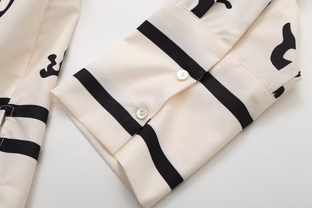 490g Weight Long Sleeve Sleeve Length Polyester Fabric Type Pant Co-ord Set Sets Type 2 Pieces Set Quantity Holiday, Outdoor, Beach Occasion Turndown Neckline Regular Fit Fit Type Printing Pattern Summer, Spring Season Women's Gender Vacation Style Holiday Outdoor Beach Women's Vacation Printing Polyester Pant Co-ord Set Pants Sets 10