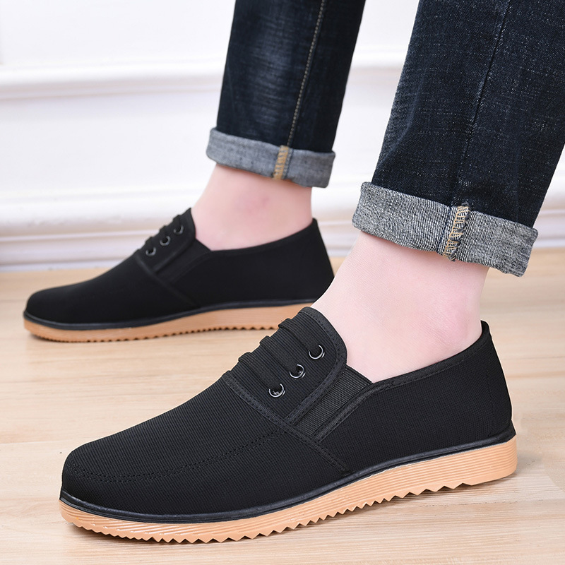 Old Beijing Cloth shoes man leisure time Flat shoes Spring dad Lazy man A pedal Work shoes father