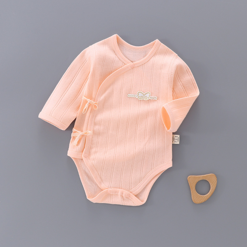 Newborn Baby Clothes, Spring and Autum Pure Cotton Boneless Baby Jumpsuits, Newborn Baby Triangle Strap Clothes