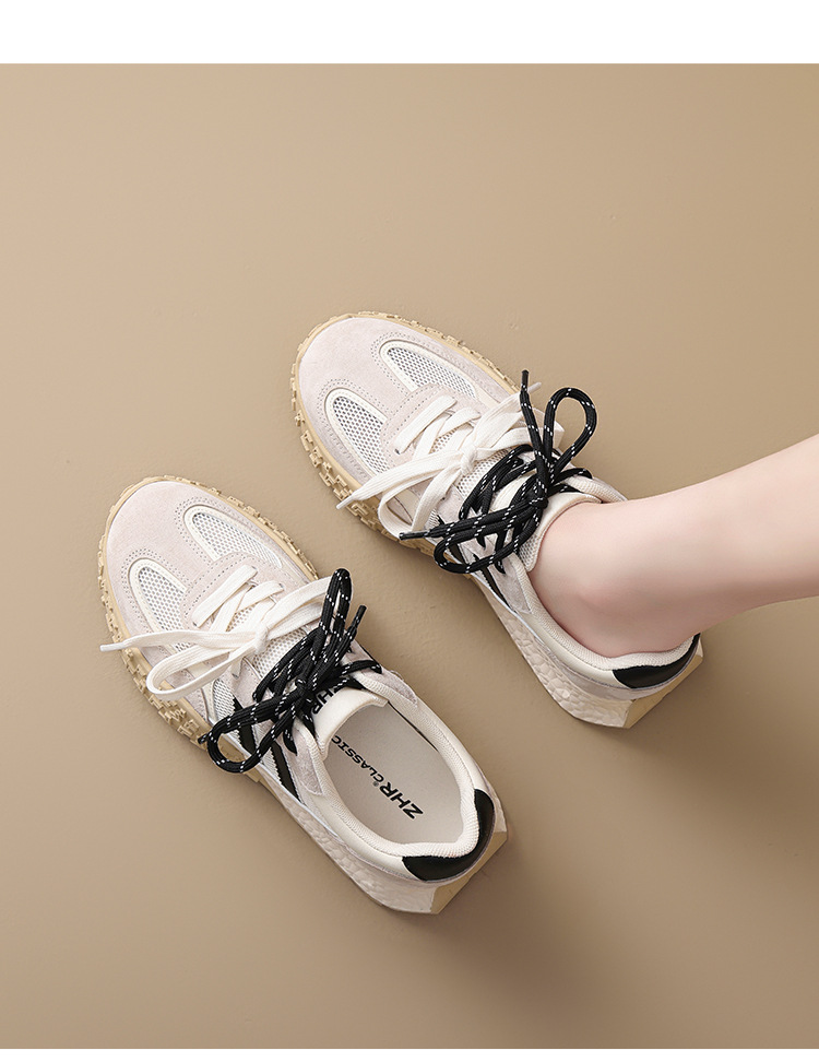 Giày sneaker nữ đế dày mesh thoáng khí phong cách cổ điển — Màu tím khoai môn KS129E chi tiết 22